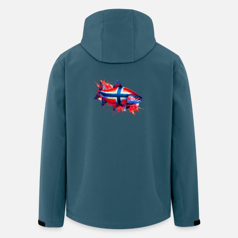 Norwegischer Lachs - Recycelte Männer Softshell-Jacke von Stanley/Stella - Dunkles Petrol