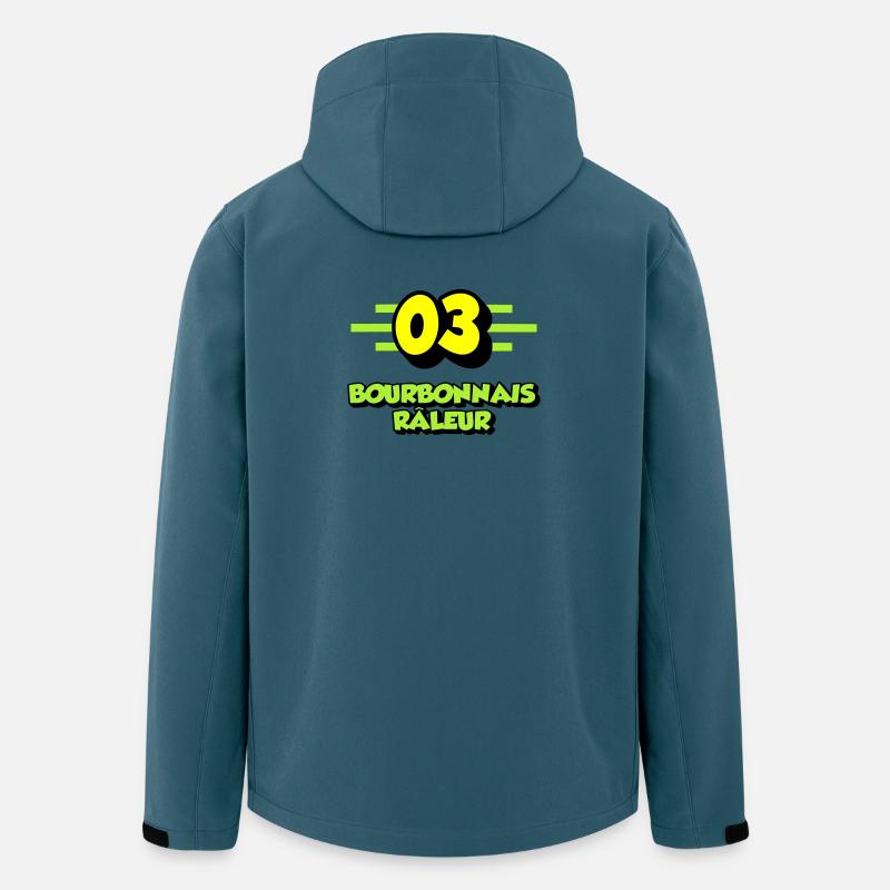 Bourbonnais râleur - Veste softshell homme en polyester recyclé Stanley/Stella - bleu pétrole foncé