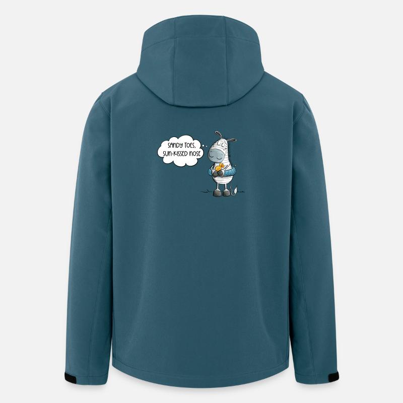 Zebra Sommer Strand Spruch - Recycelte Männer Softshell-Jacke von Stanley/Stella - Dunkles Petrol