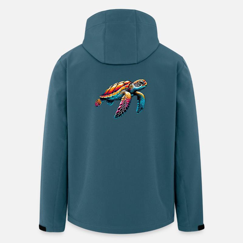 Schildkröte - Recycelte Männer Softshell-Jacke von Stanley/Stella - Dunkles Petrol