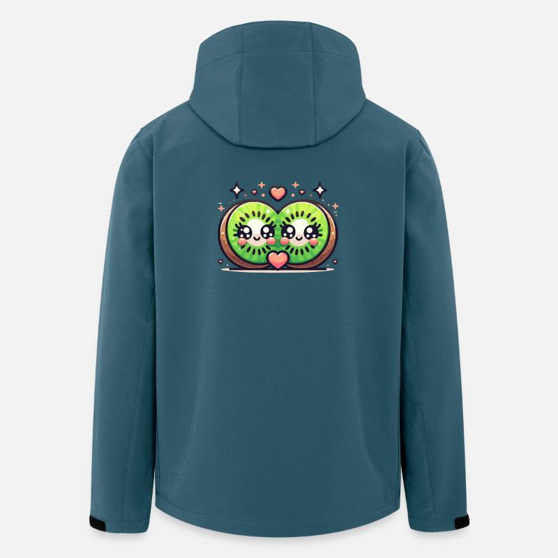 Kiwi's in Love - Recycelte Männer Softshell-Jacke von Stanley/Stella - Dunkles Petrol