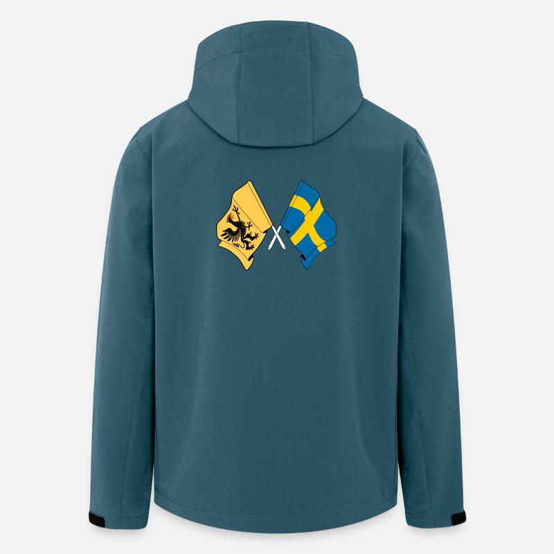 Södermanland et la Suède – Une fierté - Veste softshell homme en polyester recyclé Stanley/Stella - bleu pétrole foncé