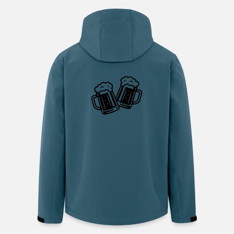 Bier Prost Bierkrug - Recycelte Männer Softshell-Jacke von Stanley/Stella - Dunkles Petrol