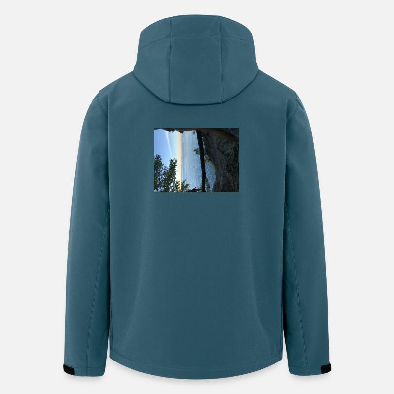 Seeblick bei Sonnenuntergang - Recycelte Männer Softshell-Jacke von Stanley/Stella - Dunkles Petrol