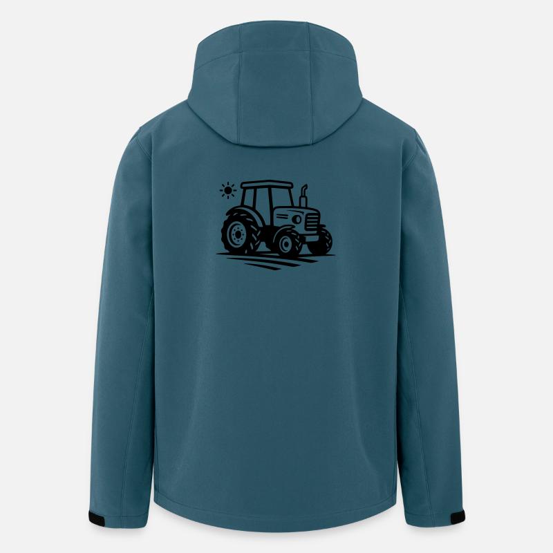 Landwirtschaft & Bauernhof | Traktor Logo - Recycelte Männer Softshell-Jacke von Stanley/Stella - Dunkles Petrol
