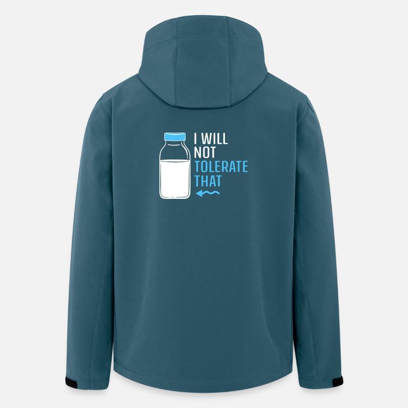Flatulence au lactose au lait - Veste softshell homme en polyester recyclé Stanley/Stella - bleu pétrole foncé