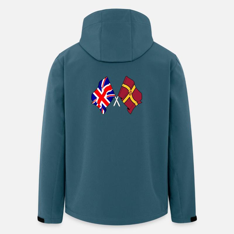 Northamptonshire kreuzte Großbritannien - Recycelte Männer Softshell-Jacke von Stanley/Stella - Dunkles Petrol