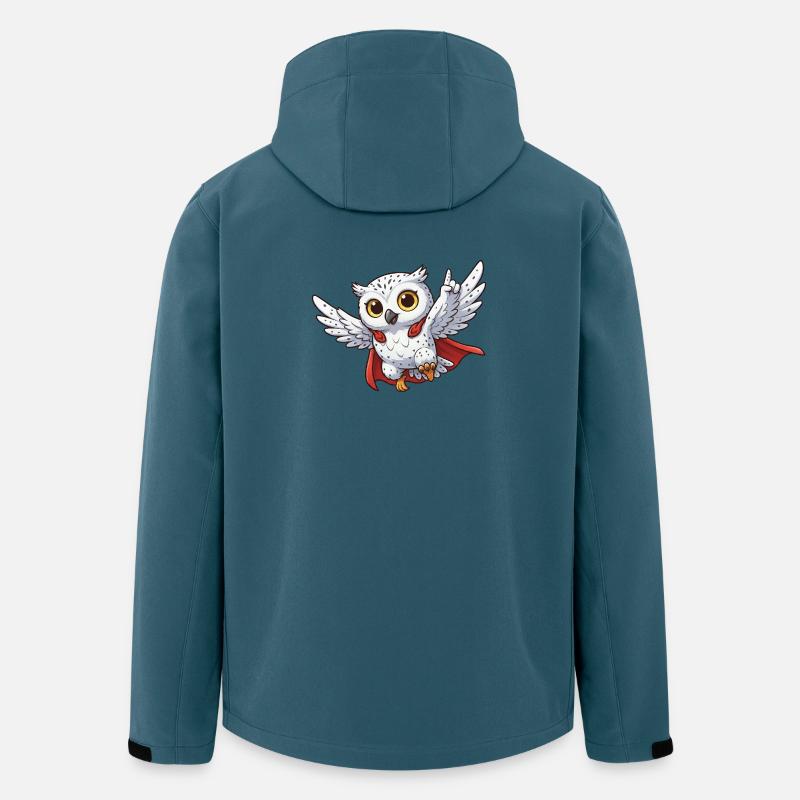 Coole Eule Motivationssprüche Held Schneeeule - Recycelte Männer Softshell-Jacke von Stanley/Stella - Dunkles Petrol