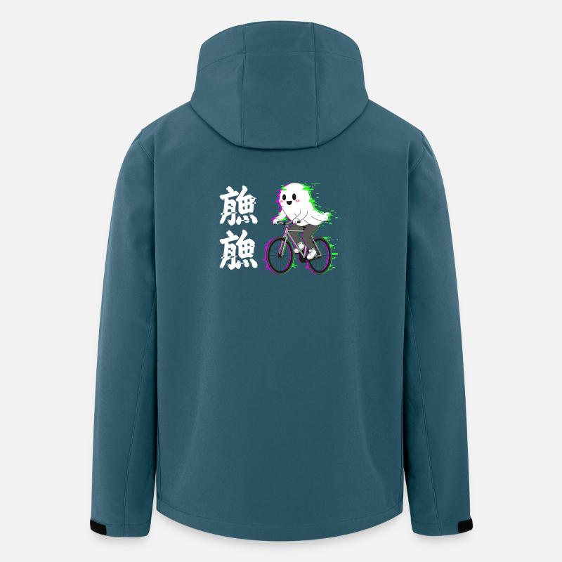 Neon Ghost on Bicycle - Men’s Recycled Softshell Jacket by Stanley/Stella - stargazer