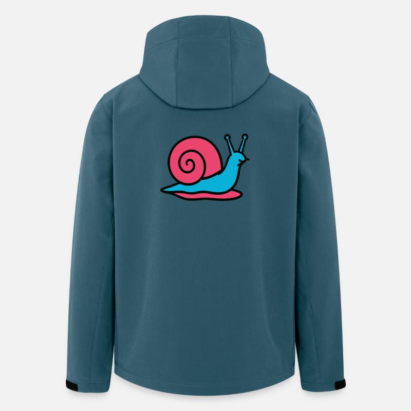 Snail Pop Art Gastropoden-Gemüsegarten - Recycelte Männer Softshell-Jacke von Stanley/Stella - Dunkles Petrol