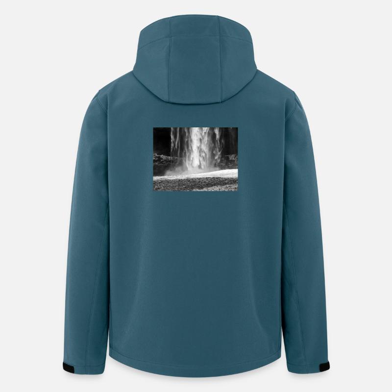 Monochromer Wasserfallnebel - Recycelte Männer Softshell-Jacke von Stanley/Stella - Dunkles Petrol
