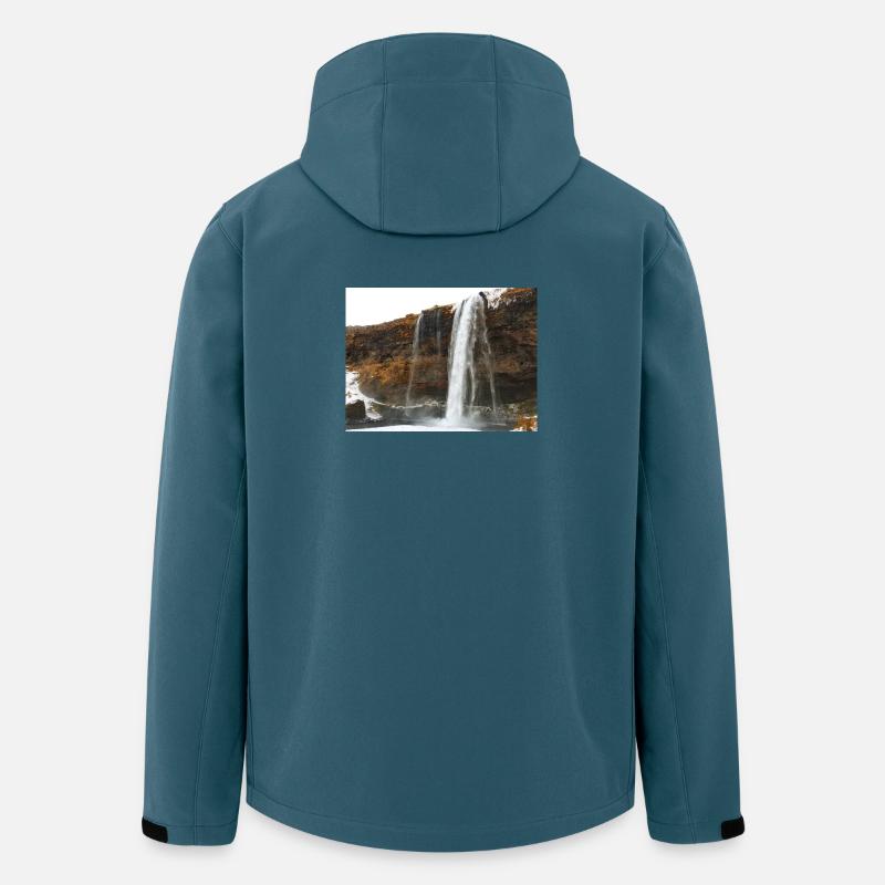 Beautiful waterfall in winter - Men’s Recycled Softshell Jacket by Stanley/Stella - stargazer
