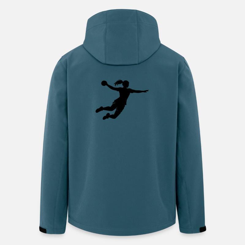 Handball - Recycelte Männer Softshell-Jacke von Stanley/Stella - Dunkles Petrol