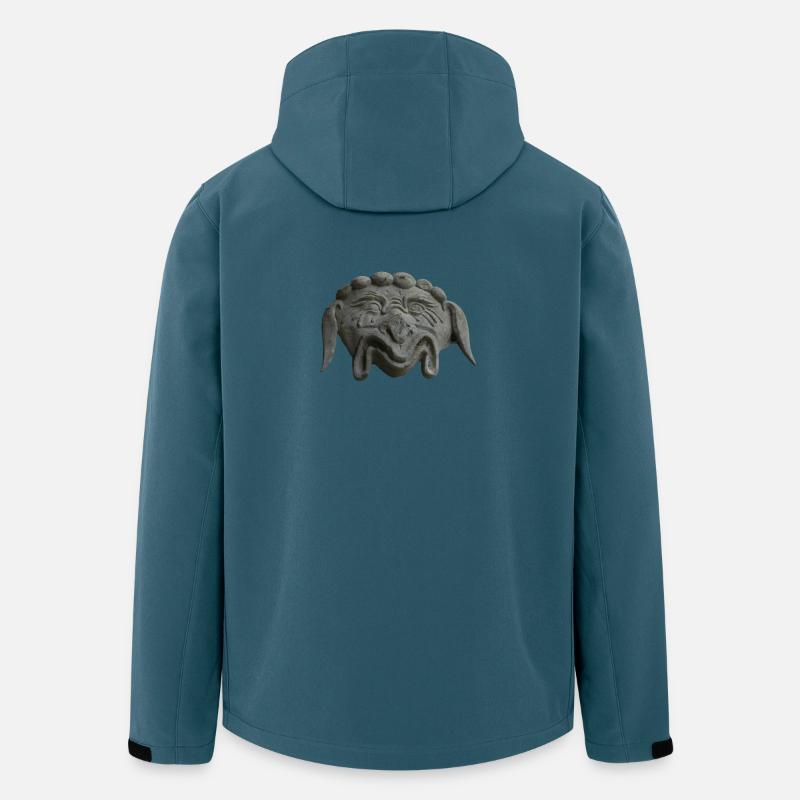 grinsende Steinmaske - Recycelte Männer Softshell-Jacke von Stanley/Stella - Dunkles Petrol