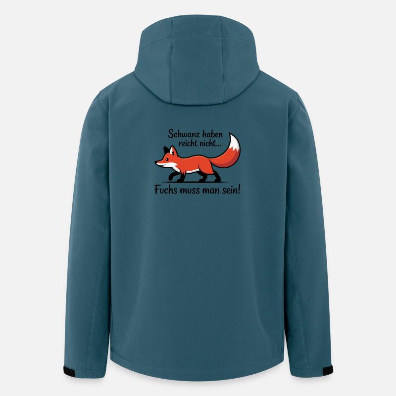 Roter Fuchs Cartoon-Illustration - Recycelte Männer Softshell-Jacke von Stanley/Stella - Dunkles Petrol