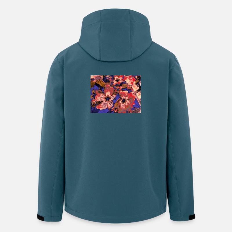 Neonblüten Farbenzauber - Recycelte Männer Softshell-Jacke von Stanley/Stella - Dunkles Petrol