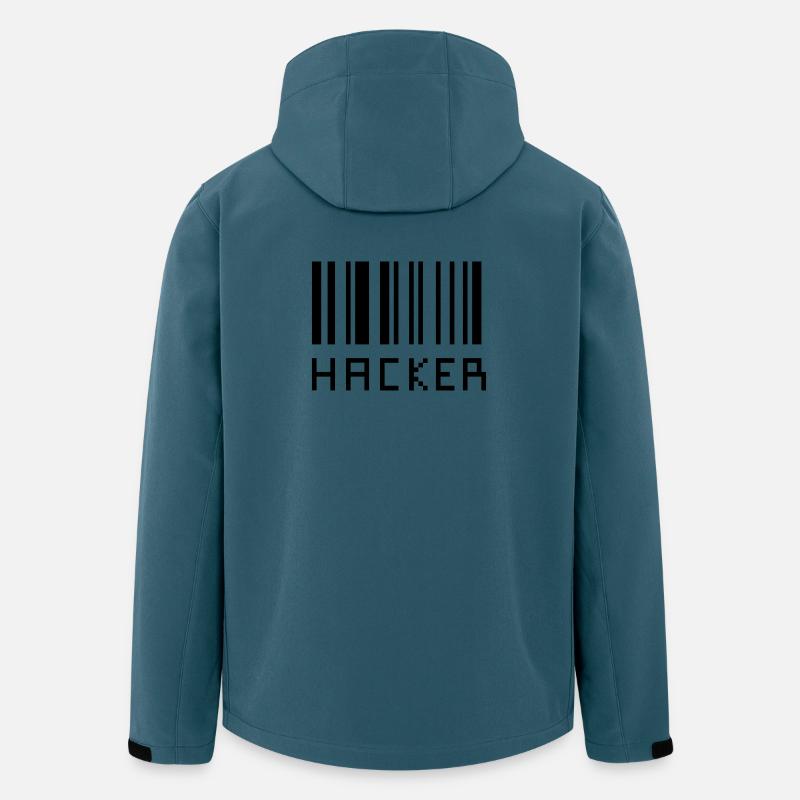 Hacker - Recycelte Männer Softshell-Jacke Discoverer von Stanley/Stella - Dunkles Petrol