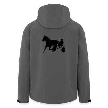 courses attelées - Veste softshell homme en polyester recyclé Stanley/Stella - bleu pétrole foncé - Dos - AI Model Male 185 light (185cm)