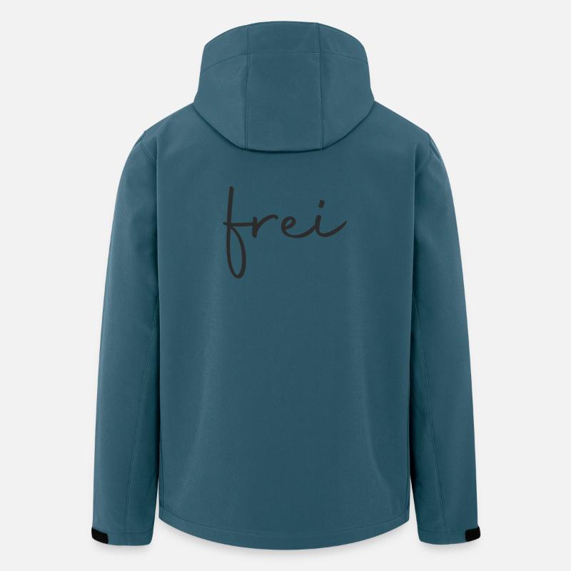 frei - frei sein - Recycelte Männer Softshell-Jacke von Stanley/Stella - Dunkles Petrol