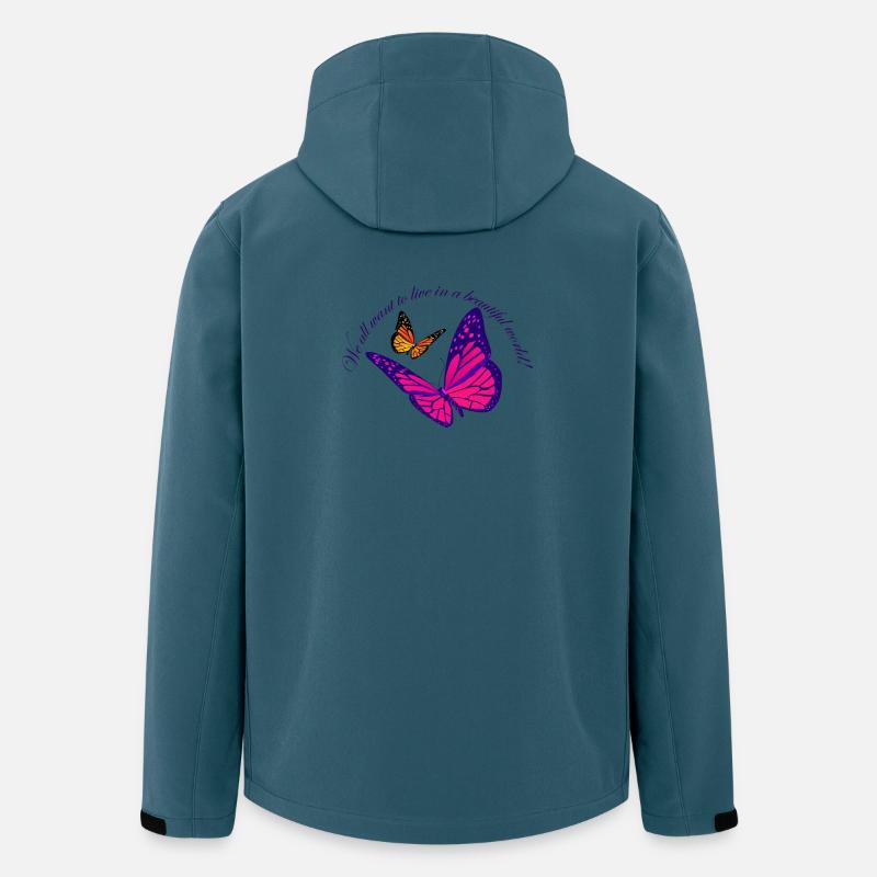 Néon Papillon Magique - Veste softshell homme en polyester recyclé Stanley/Stella - bleu pétrole foncé
