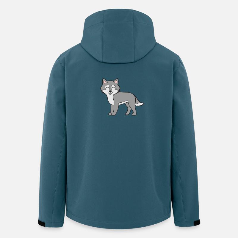 Wolf Wölfe - Recycelte Männer Softshell-Jacke von Stanley/Stella - Dunkles Petrol