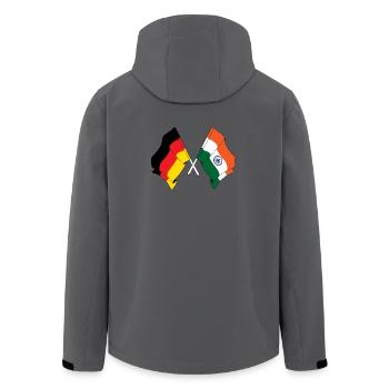 Flagge von Deutschland und Flagge Indien - Recycelte Männer Softshell-Jacke von Stanley/Stella -  - Hinten - AI Model Male 185 light (185cm)