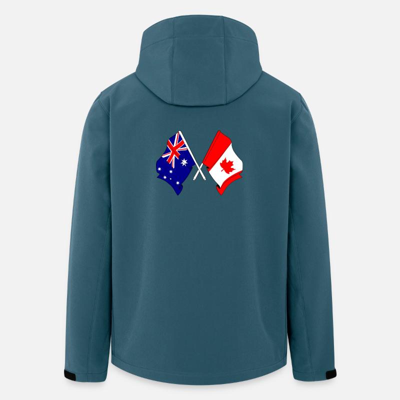 Flagge Australiens und Kanadas Flagge - Recycelte Männer Softshell-Jacke von Stanley/Stella - Dunkles Petrol