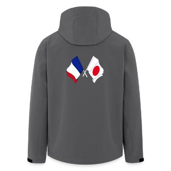 Flag of France and flag of Japan - Men’s Recycled Softshell Jacket by Stanley/Stella - stargazer - Back - AI Model Male 185 light (185cm)