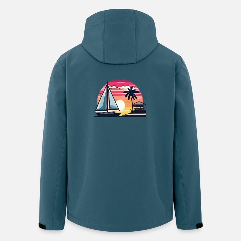 Sommerzeit - Recycelte Männer Softshell-Jacke von Stanley/Stella - Dunkles Petrol