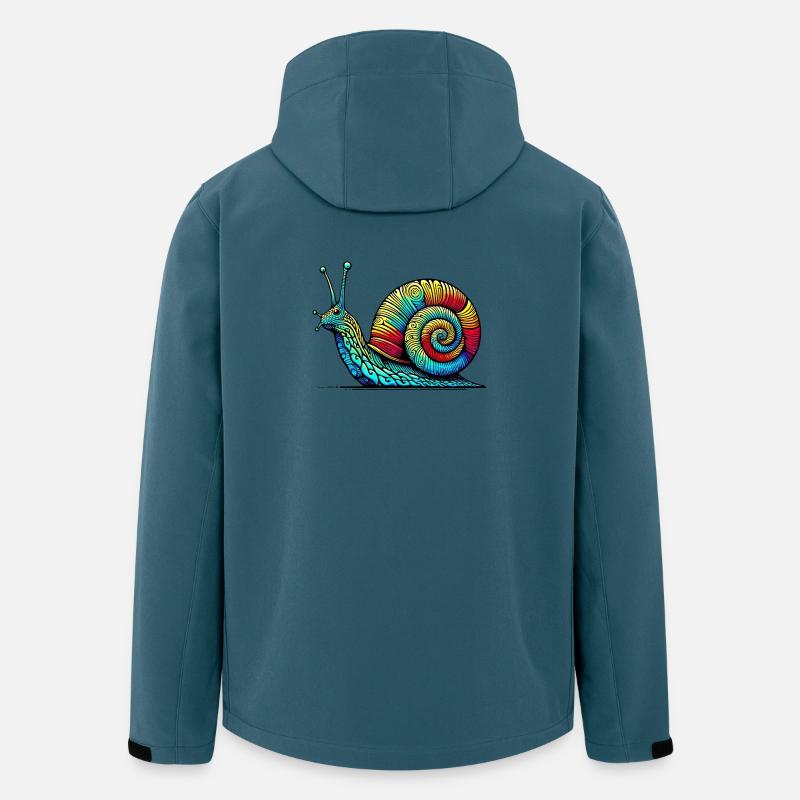 Escargot - Veste softshell homme en polyester recyclé Stanley/Stella - bleu pétrole foncé
