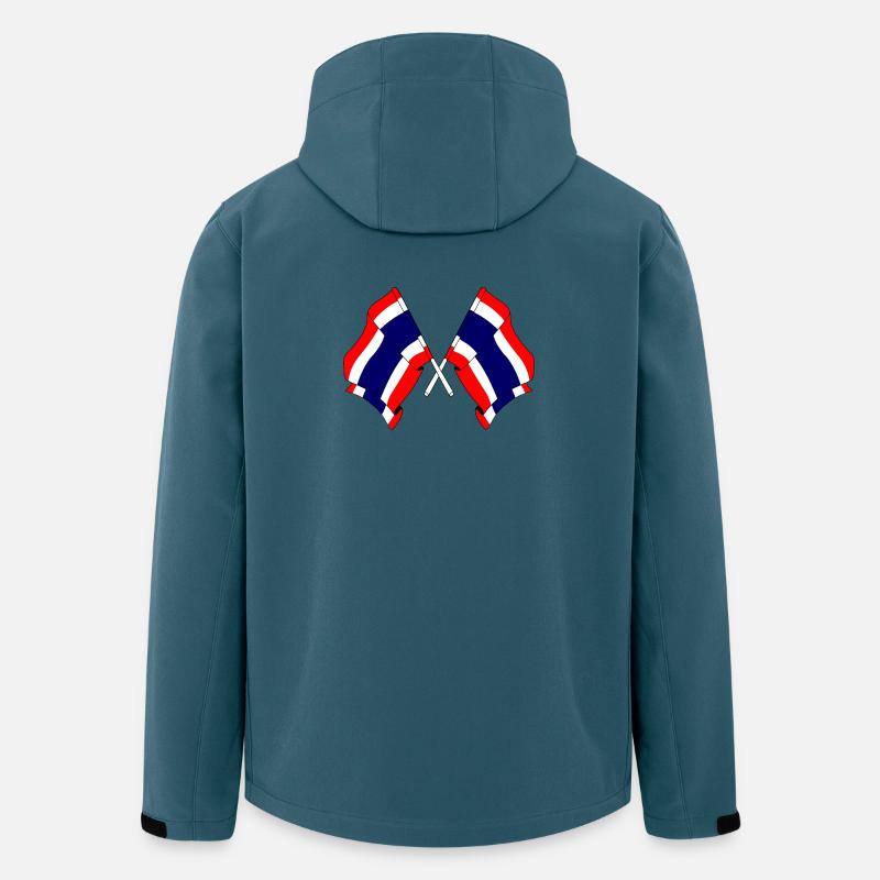 Two flags crossed from Thailand - Men’s Recycled Softshell Jacket by Stanley/Stella - stargazer