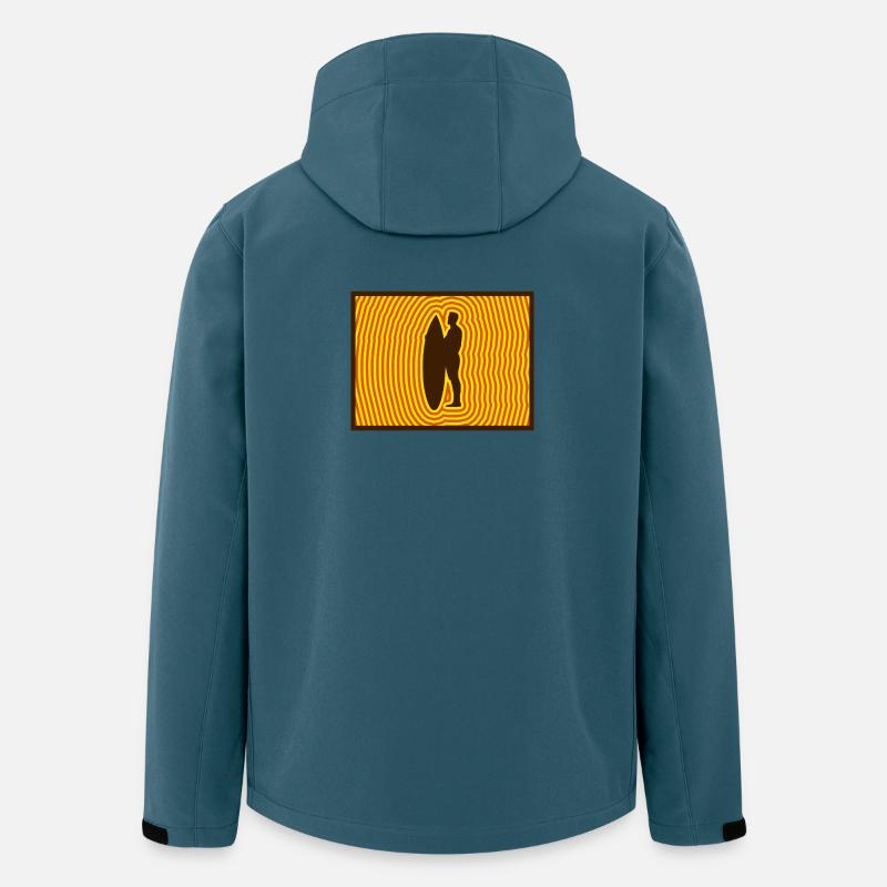 Surf Silhouette – Retro Wave Energy - Men’s Recycled Softshell Jacket by Stanley/Stella - stargazer