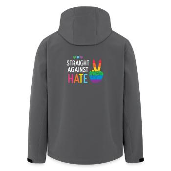 LGBT Pride Month - Direkt gegen Hass - Recycelte Männer Softshell-Jacke von Stanley/Stella - Anthrazit - Hinten - AI Model Male 185 light (185cm)