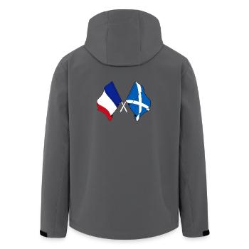 Drapeau France, Écosse - Veste softshell homme en polyester recyclé Stanley/Stella - bleu pétrole foncé - Dos - AI Model Male 185 light (185cm)