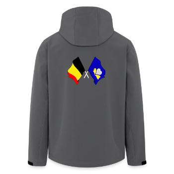 Flag Belgium, the Brussels Capital Region - Men’s Recycled Softshell Jacket by Stanley/Stella - stargazer - Back - AI Model Male 185 light (185cm)