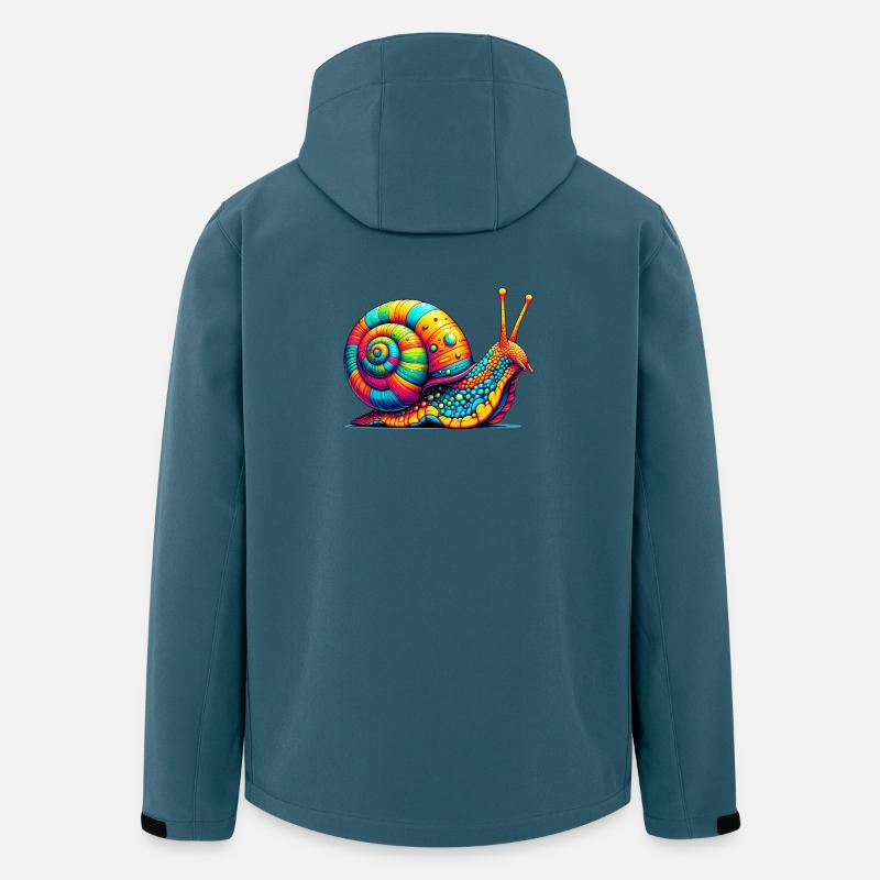Escargot - Veste softshell homme en polyester recyclé Stanley/Stella - bleu pétrole foncé
