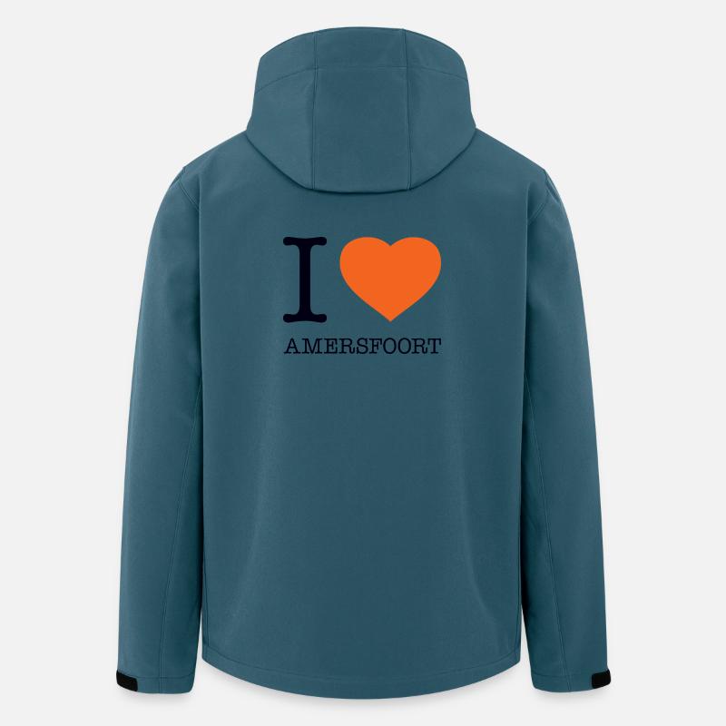 J’ADORE AMERSFOORT - Veste softshell homme en polyester recyclé Stanley/Stella - bleu pétrole foncé