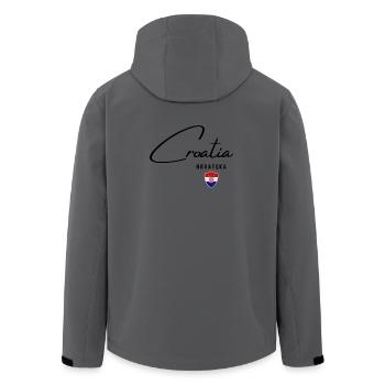 Croatian flag, Croatian pride - Men’s Recycled Softshell Jacket by Stanley/Stella - stargazer - Back - AI Model Male 185 light (185cm)