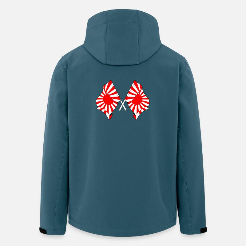 Crossed Rising Sun Flags - Men’s Recycled Softshell Jacket by Stanley/Stella - stargazer
