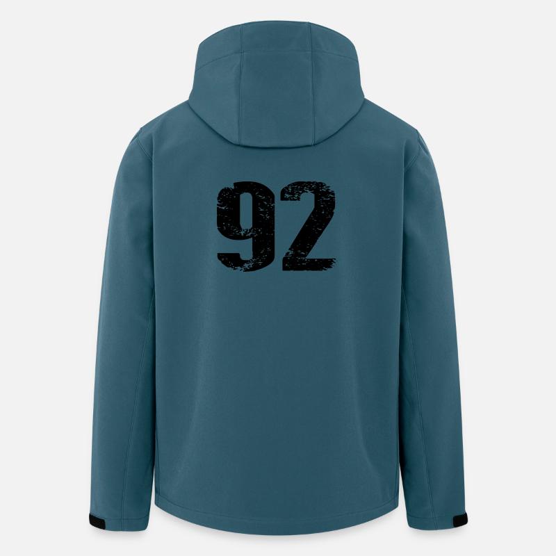 Maillot à numéros 92 - Veste softshell homme en polyester recyclé Stanley/Stella - bleu pétrole foncé