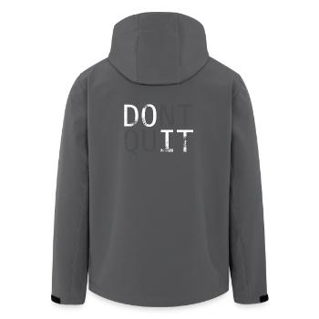 Don't Quit Motivational Saying - Men’s Recycled Softshell Jacket by Stanley/Stella - stargazer - Back - AI Model Male 185 light (185cm)