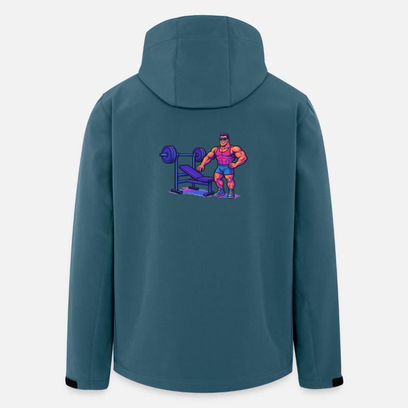 Bodybuilder Gym Comic - Men’s Recycled Softshell Jacket by Stanley/Stella - stargazer