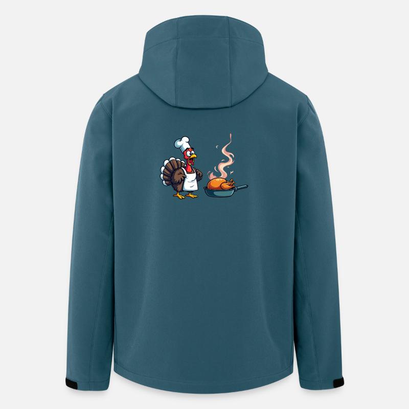 Thanksgiving Truthahn Koch - Recycelte Männer Softshell-Jacke von Stanley/Stella - Dunkles Petrol