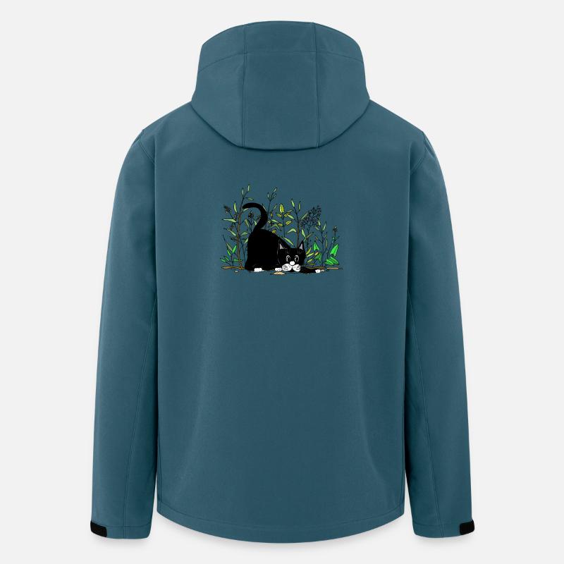 Katze - Recycelte Männer Softshell-Jacke von Stanley/Stella - Dunkles Petrol