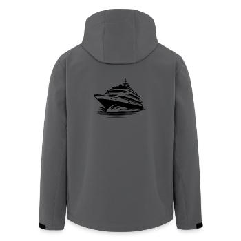 Yacht de croisière avec pleine vague devant - Veste softshell homme en polyester recyclé Stanley/Stella - bleu pétrole foncé - Dos - AI Model Male 185 light (185cm)