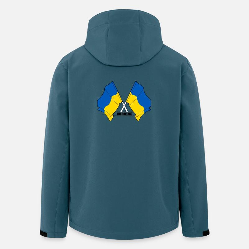 Ukraina - Softshelljacka herr i återvunnen polyester Stanley/Stella - mörk petrol