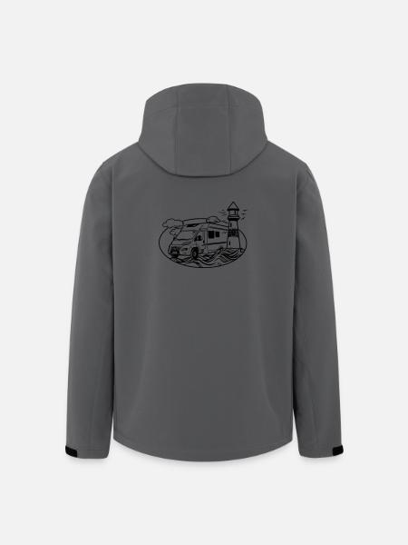 Wohnmobil am Meer  - Recycelte Männer Softshell-Jacke von Stanley/Stella - Dunkles Petrol