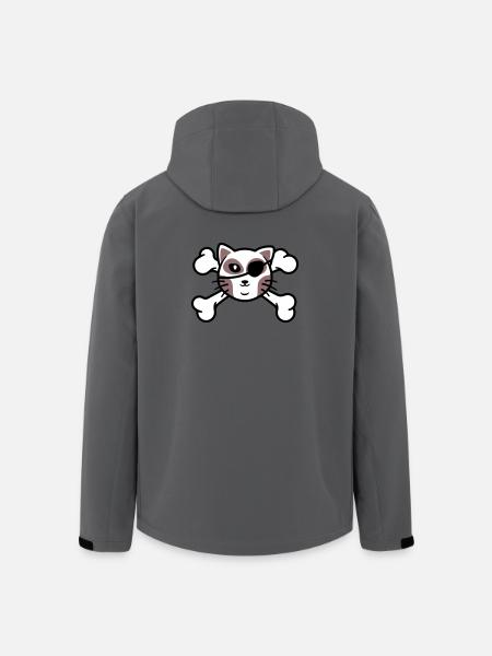 Pirate Kitten Skull Patch - Men’s Recycled Softshell Jacket by Stanley/Stella - stargazer