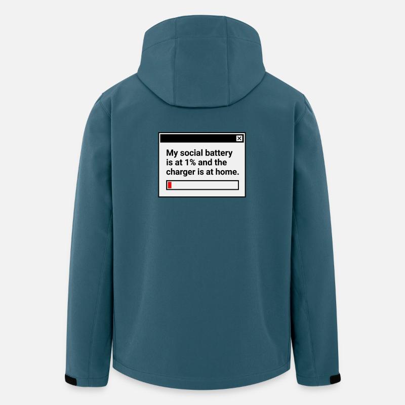 My Social Battery is at 1% - Men’s Recycled Softshell Jacket by Stanley/Stella - stargazer