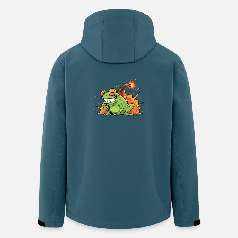 Knallfrosch Funken-Spaß - Recycelte Männer Softshell-Jacke von Stanley/Stella - Dunkles Petrol